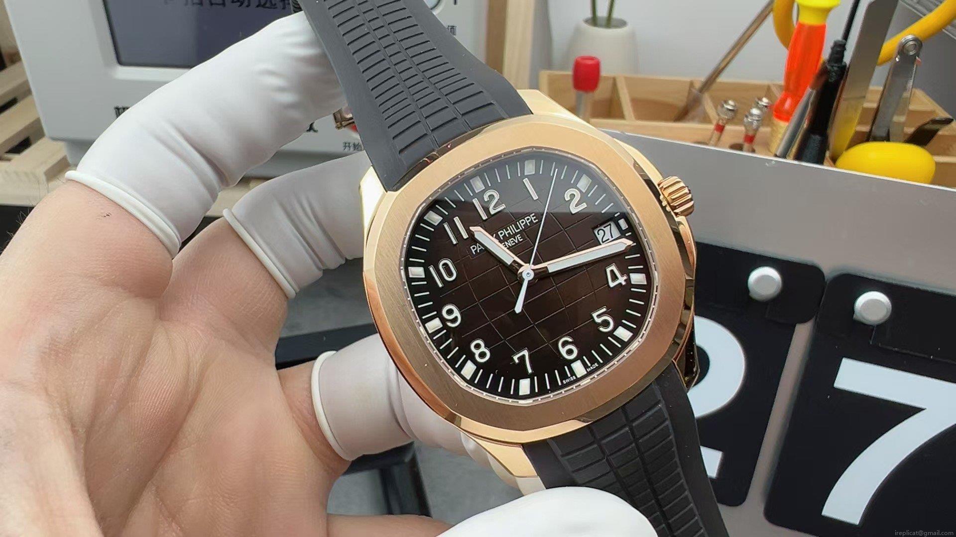 パテック フィリップ アキアナウト スーパーコピー 時計 高品質 ローズゴールド 新クラスプ 1040390720