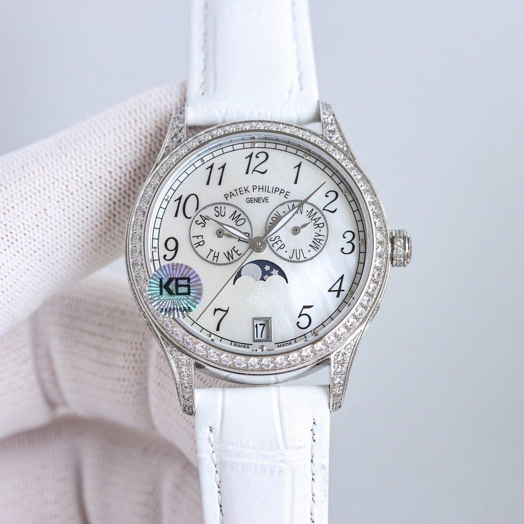 最高級 レプリカ 時計 代引き：パテックフィリップ 年歴ムーンフェイズ レディースウォッチ 4947R 934913617