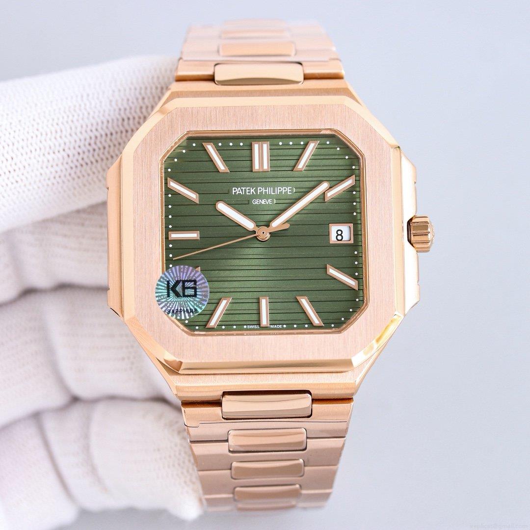 最高級 レプリカ 時計 百達翡麗 CUBITUS 5821 ネイビーオーク 自動巻き スーパーコピー 1065871392