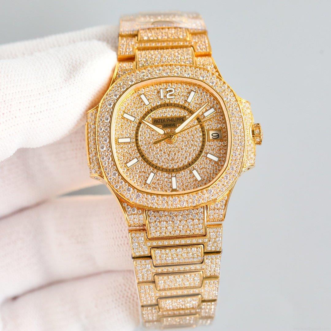最高級 レプリカ 時計：パテックフィリップ レディース ナウティラス 7118 フルダイヤ スノーフレーク Tダイヤ 限定モデル 956178220