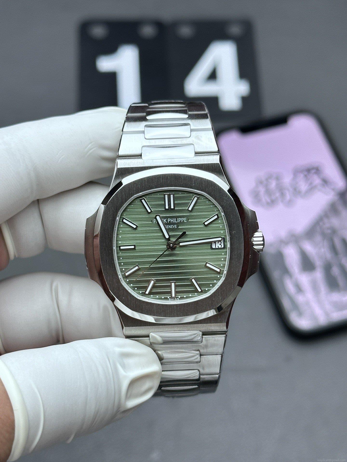 最高級 レプリカ 時計 百達翡麗 グリーンフェイス ネイチラス スーパークローン 1136805906