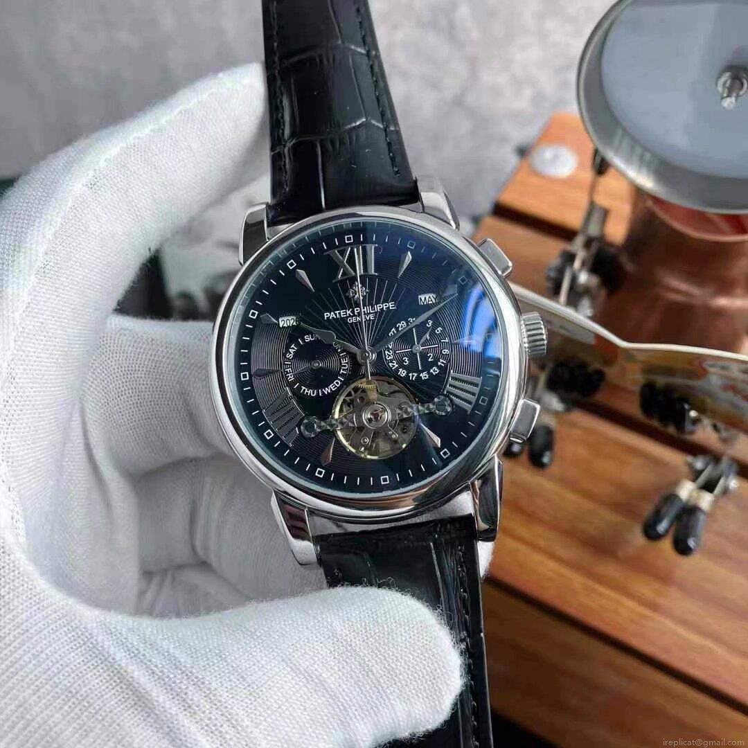 パテックフィリップ スーパーコピー 時計 高品質 機械式ムーンフェイズ クロノグラフ ビジネスカジュアル 1103999242