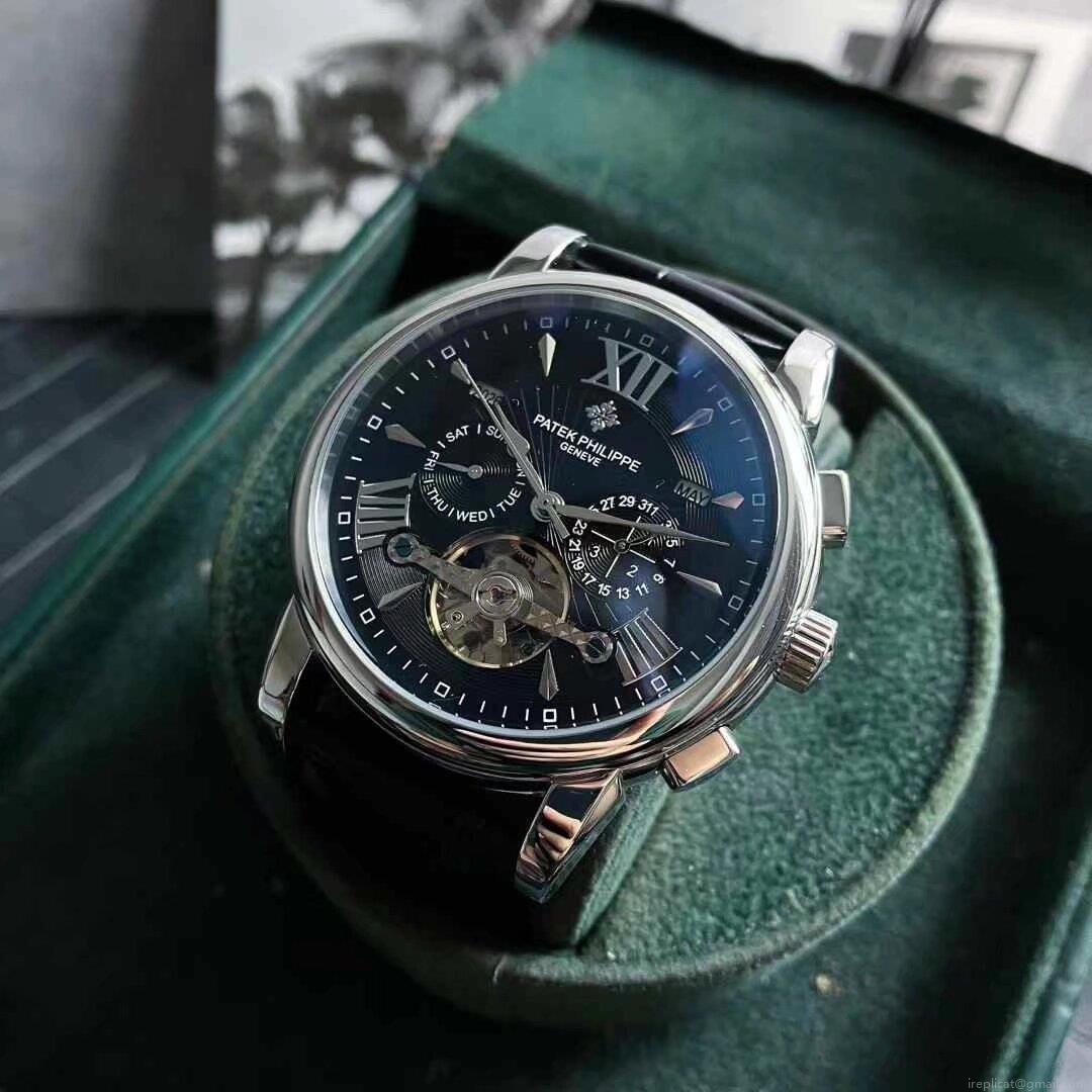 パテックフィリップ スーパーコピー 時計 高品質 機械式ムーンフェイズ クロノグラフ ビジネスカジュアル 1103999242