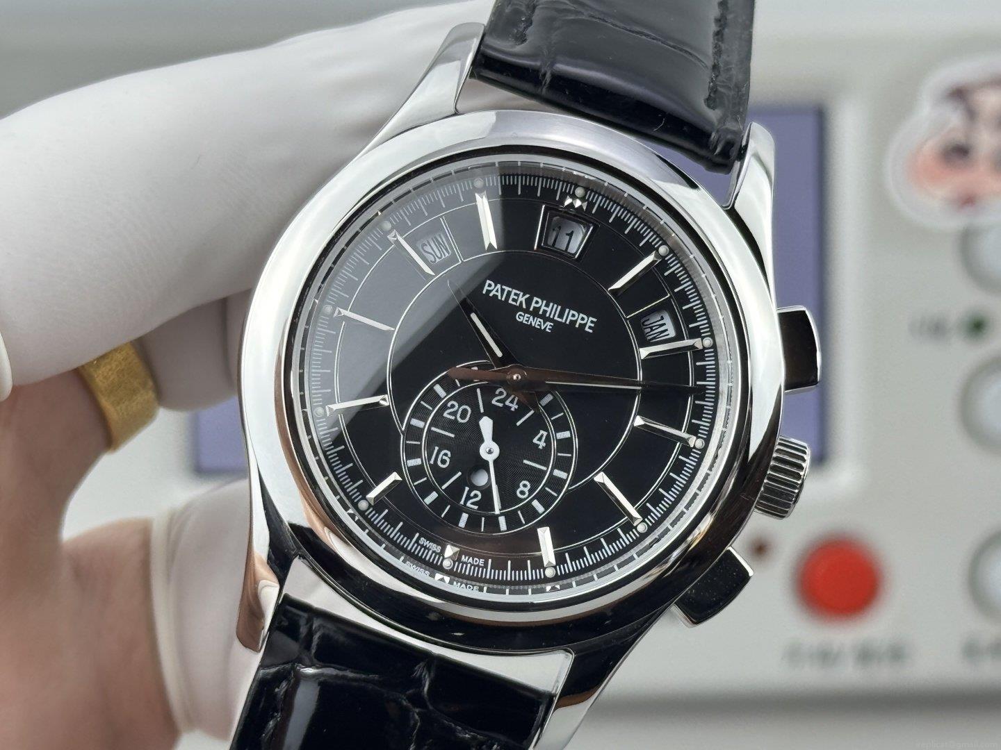 百達翡麗 5905R-010 スーパーレプリカ 時計 最高級のクロコダイル革モデル 1137886907